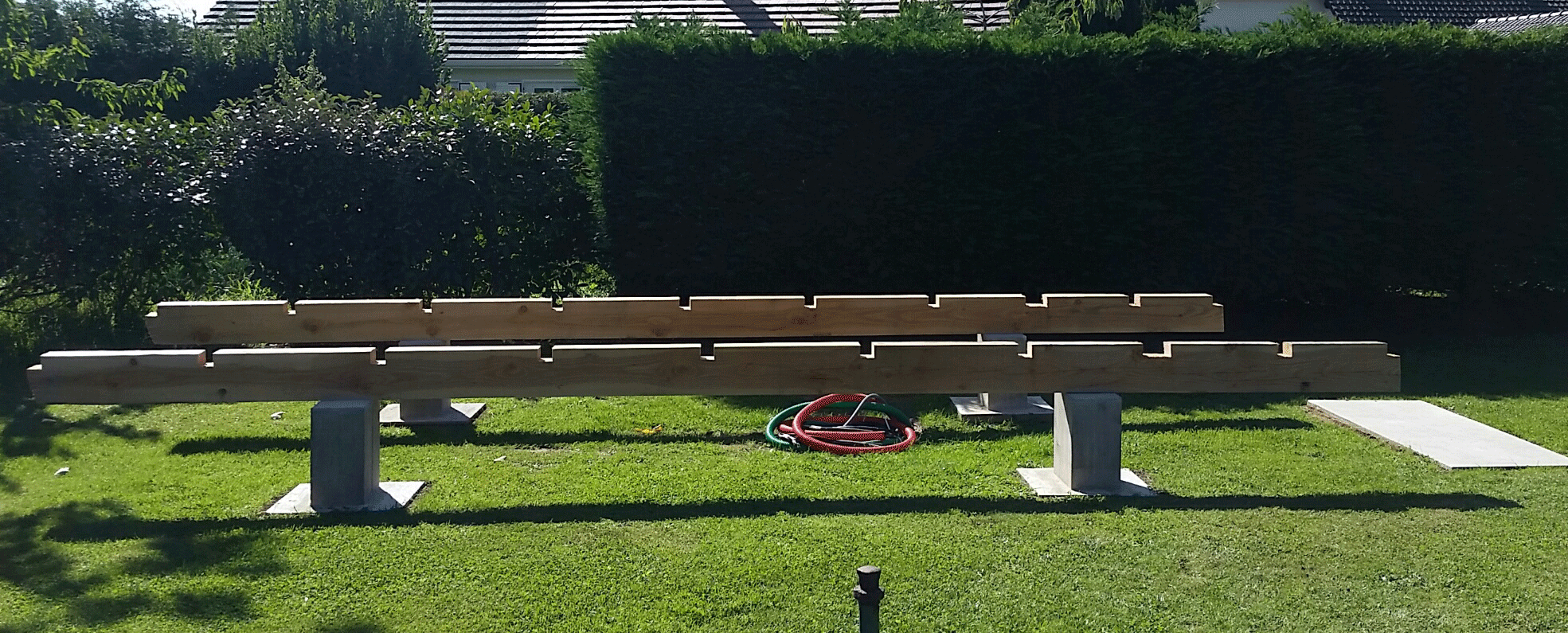 Plots en beton pour roulotte fixe