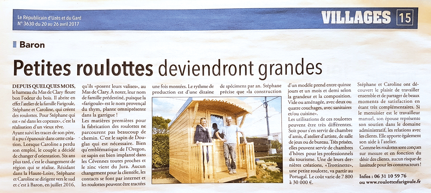 Roulottes Farigoule Baron Gard