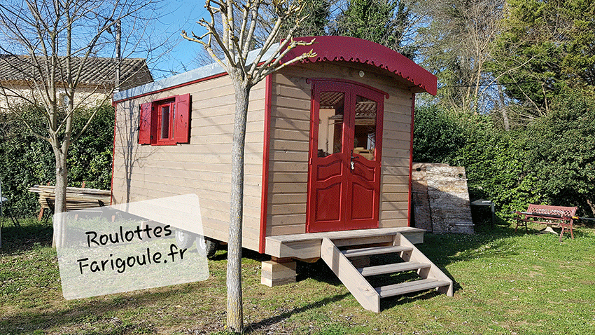 Roulotte bois simple vide atelier By stef menuisier Roulotte Farigoule