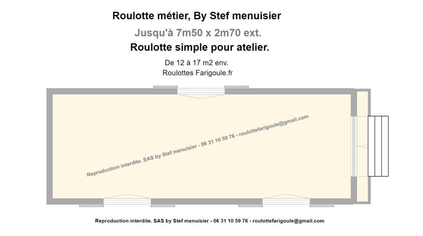 Plan roulotte atelier By Stef menuisier Roulottes Farigoule